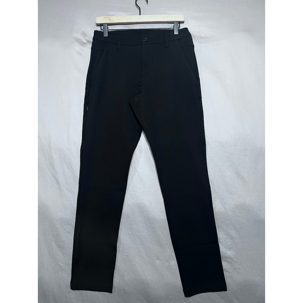 BYLT Premium Basics Everyday Pant Mens 32 Black Slim Fit Technical Trousers